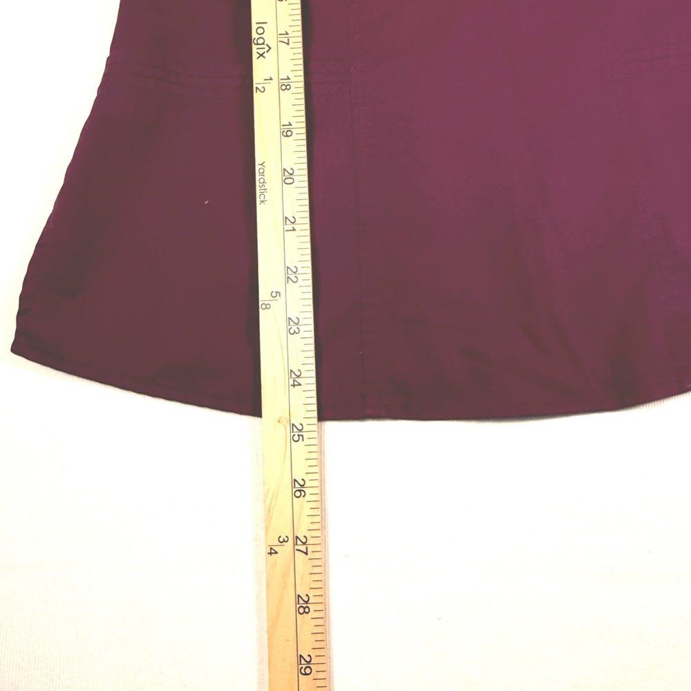 Healing Hands Purple Label Scrub Set XS Burgundy V-Neck Top Drawstring Pants - Picture 4 of 16